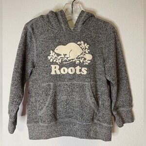 Roots Kanga Hoodie Salt & Pepper Kids Unisex 3T Grey Sweatshirt Toddler